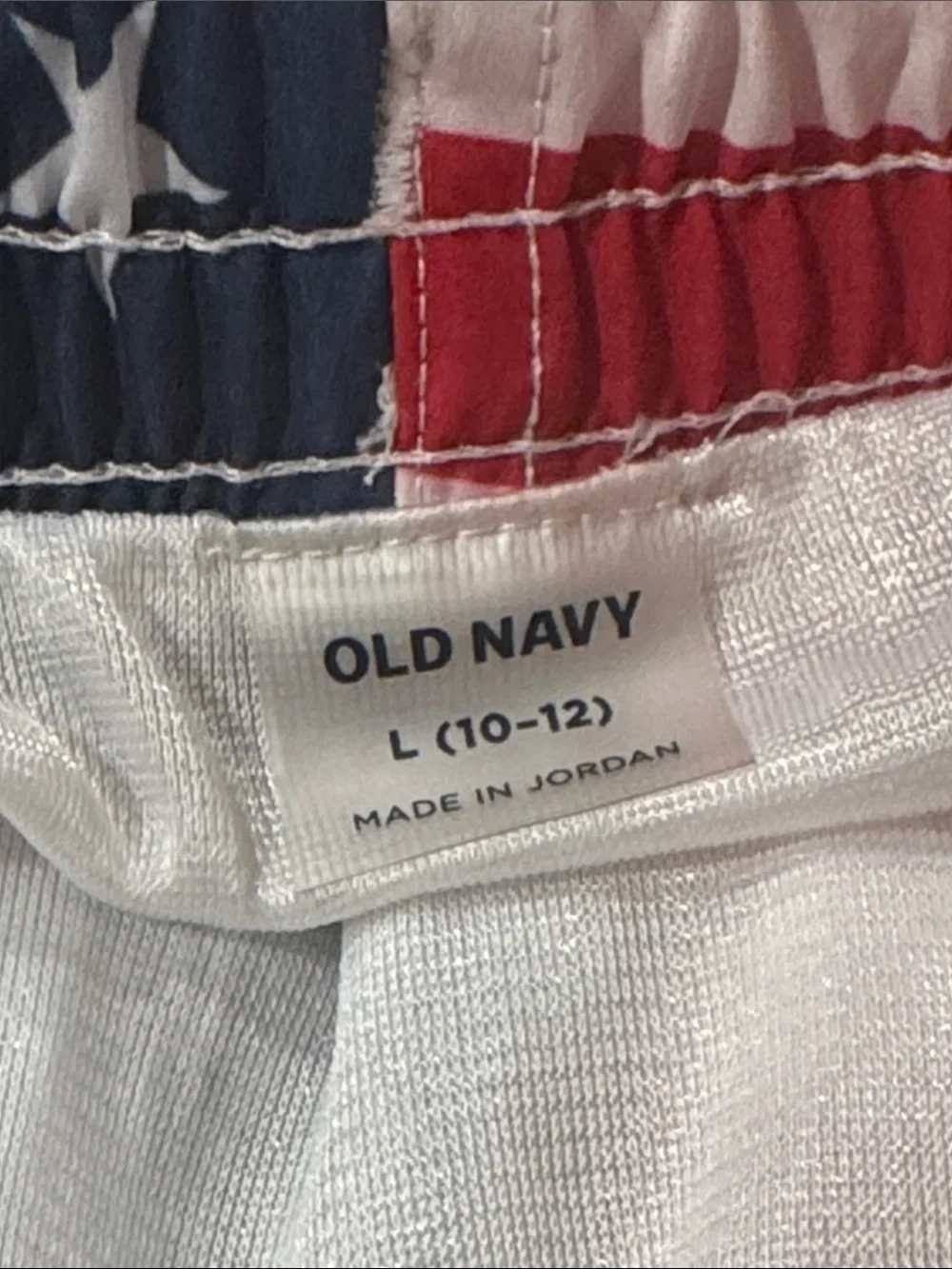 Old Navy Boys American Flag Swim Trunks - Red, White & Blue